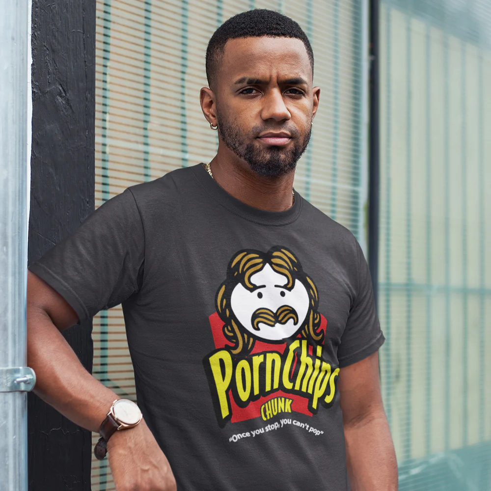 Porn Chips Dark Grey T-Shirt - Image 2