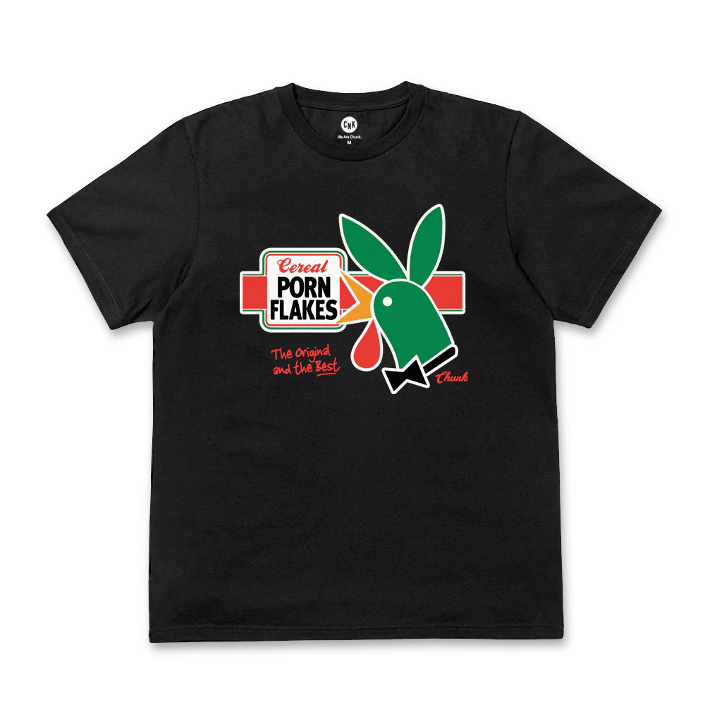 Porn Flakes Black T-Shirt