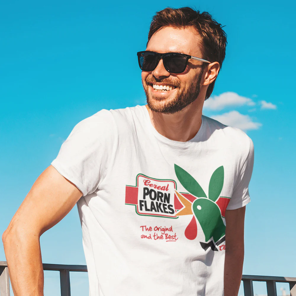 Porn Flakes White T-Shirt - Image 2