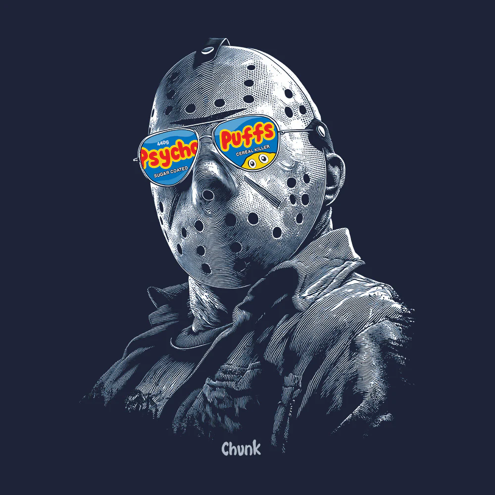 Psycho Puffs French Navy T-Shirt - Image 2