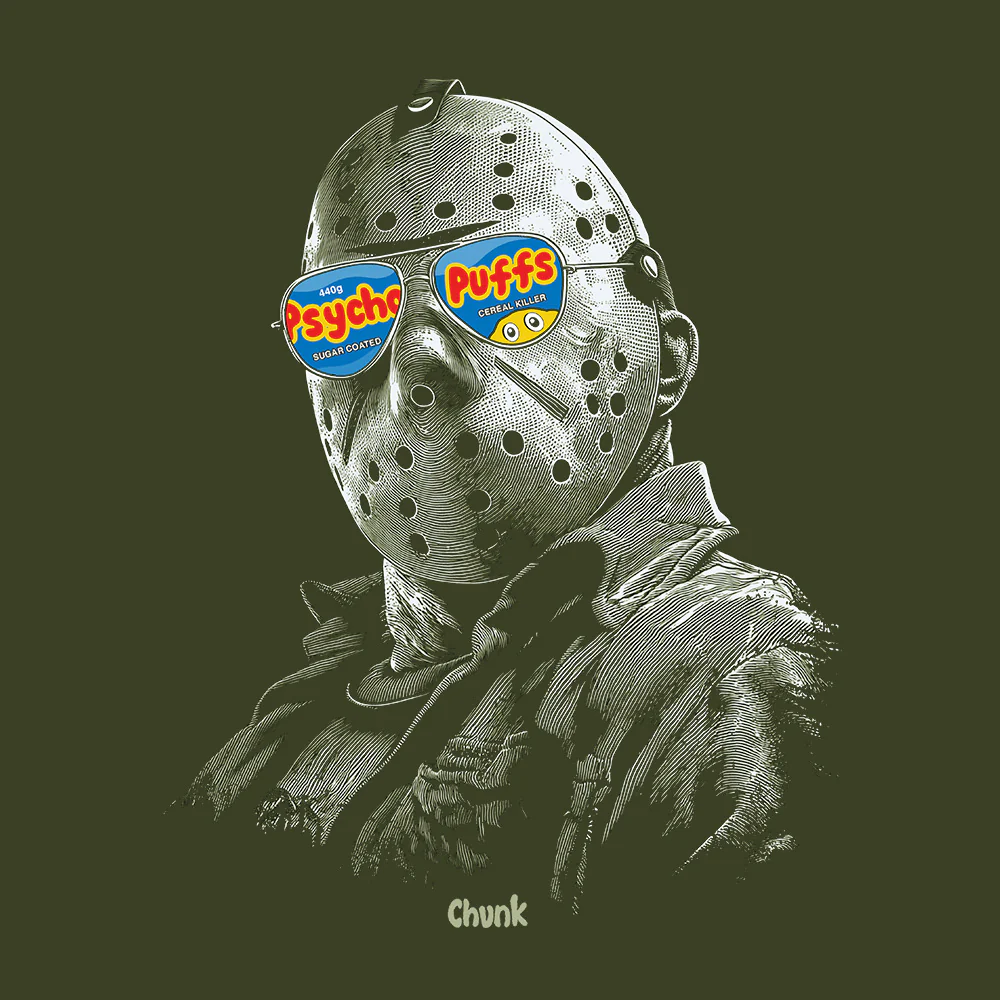 Psycho Puffs Khaki Sweatshirt - Image 2