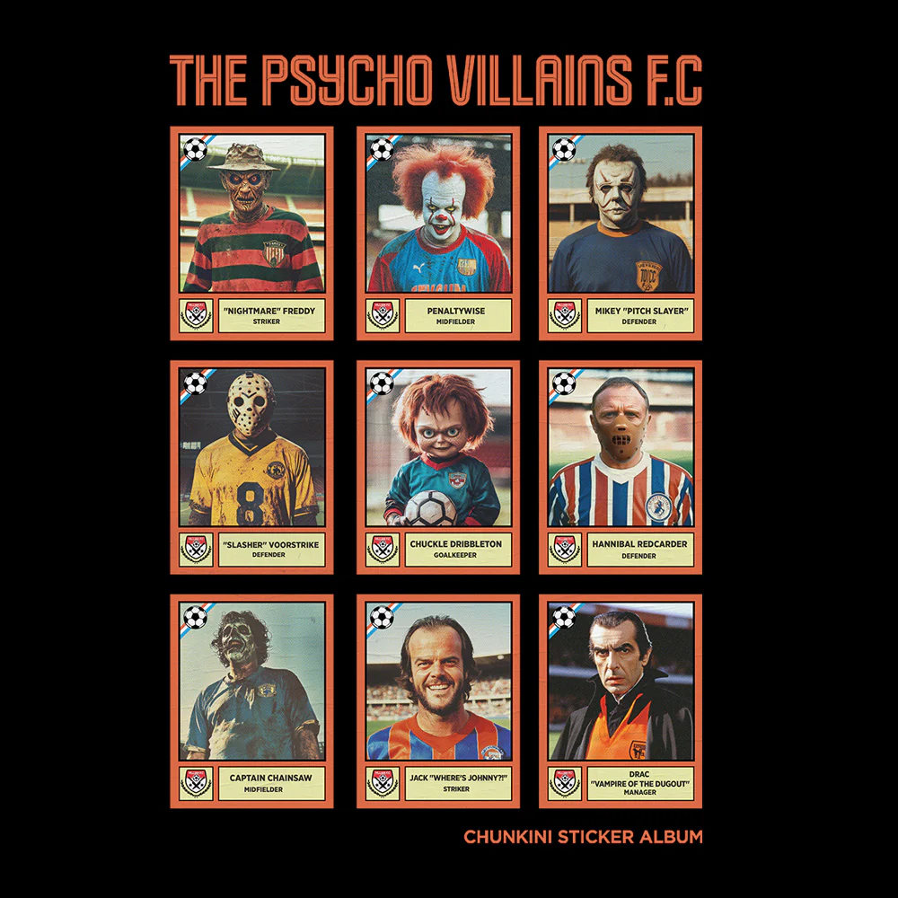 Psycho Villains Black T-Shirt - Image 3