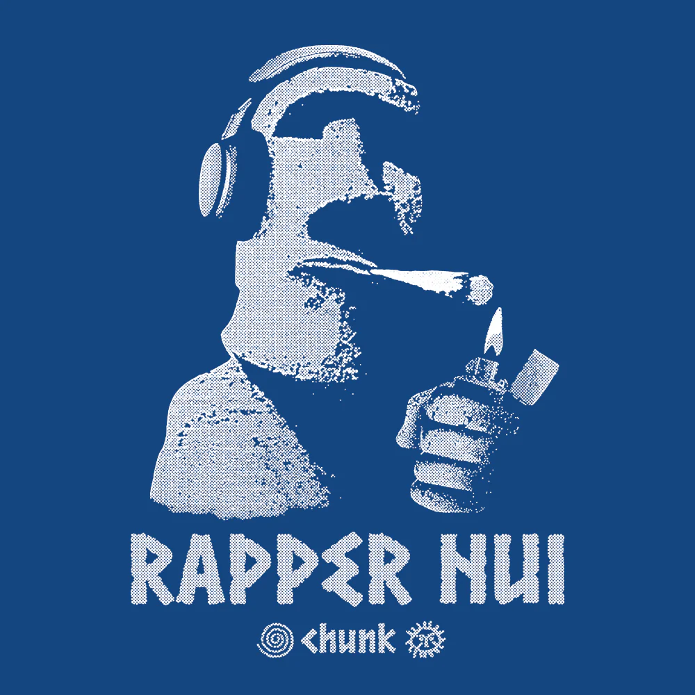Rapper Nui Bright Blue T-Shirt - Image 3