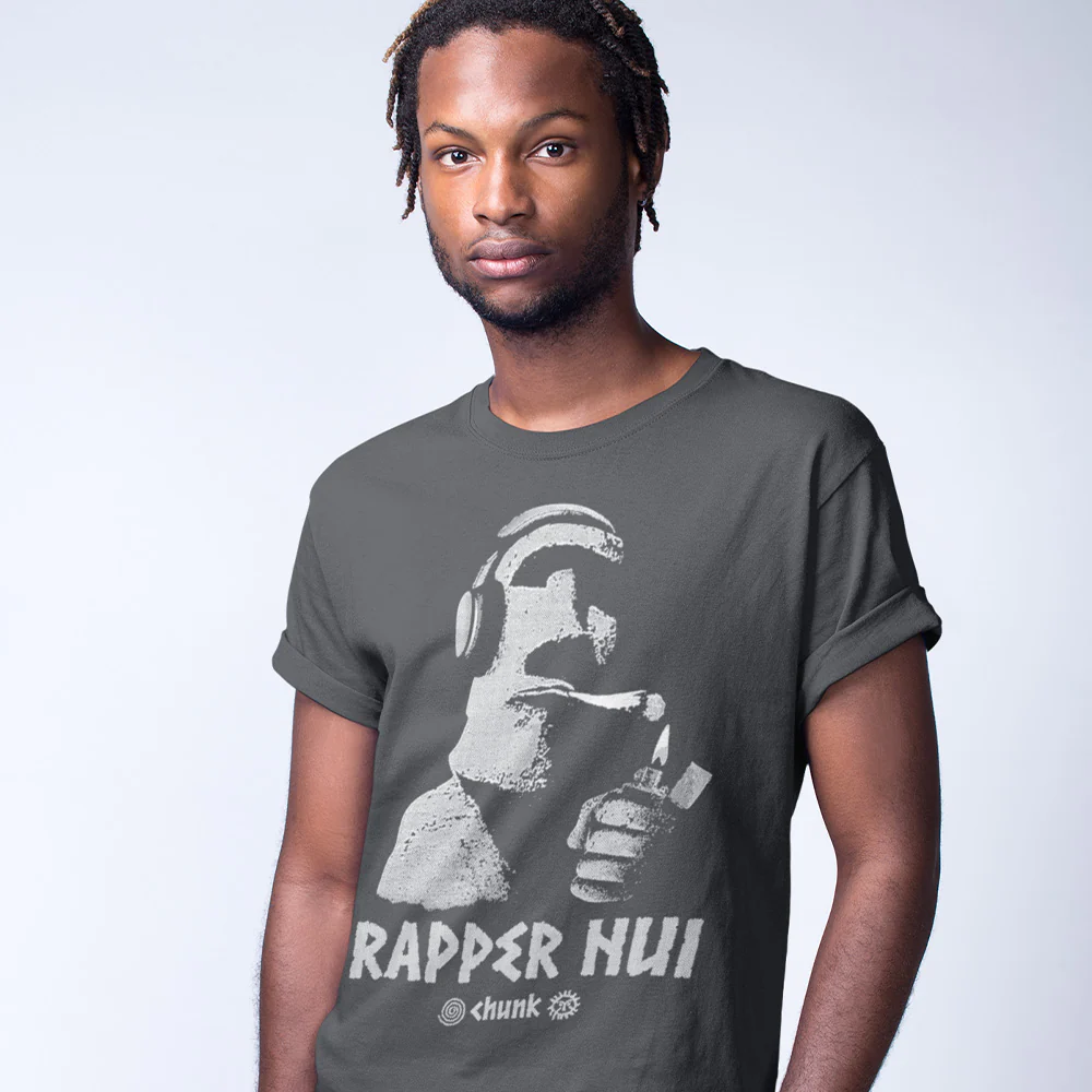 Rapper Nui Dark Grey T-Shirt - Image 2