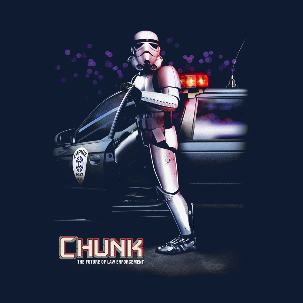 Robo Chunk Navy T-Shirt - Image 2