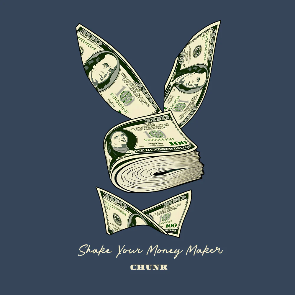 Shake Your Money Maker Faded Denim T-Shirt - Image 3