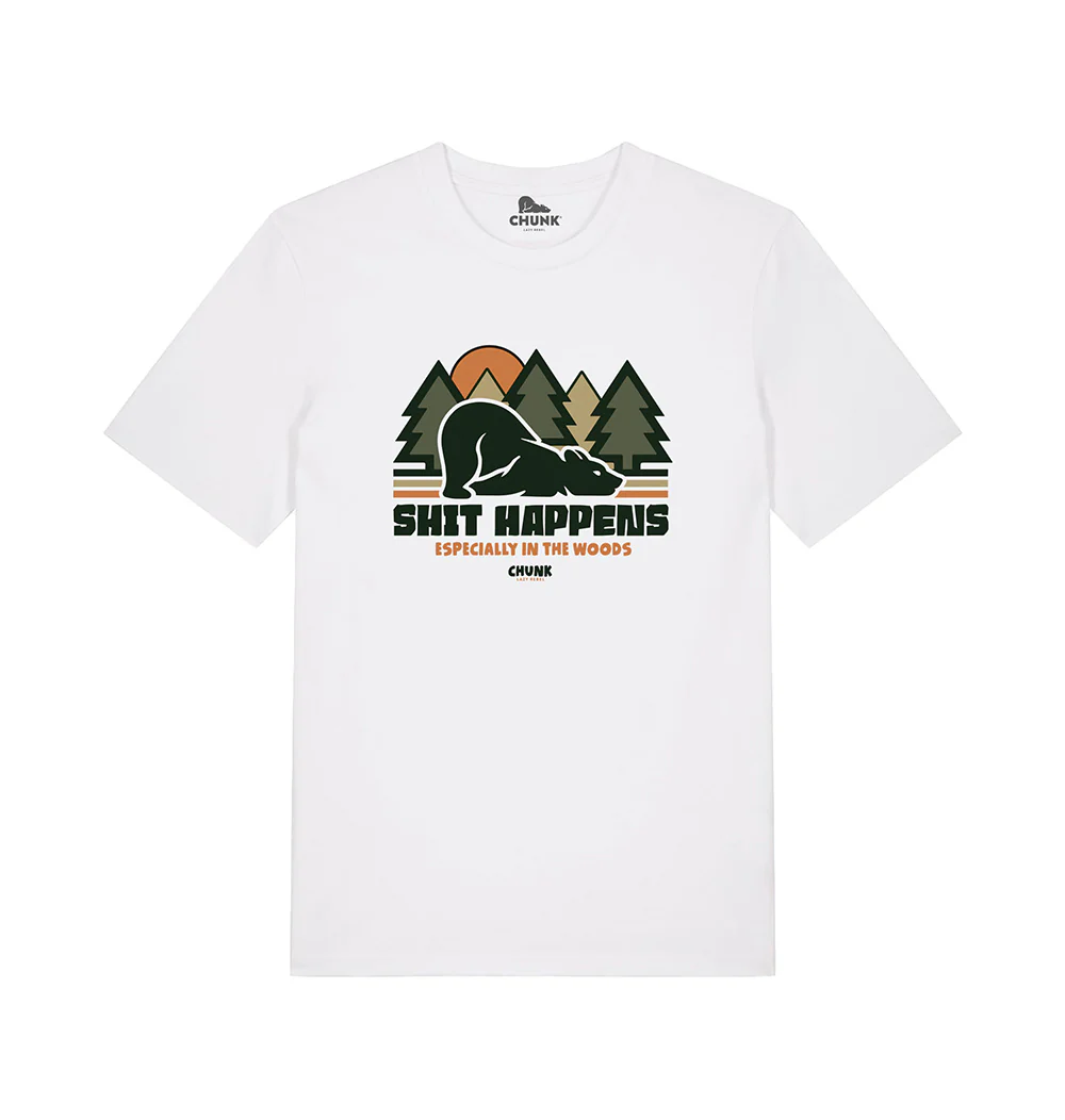 Shit Happens White T-Shirt Plus