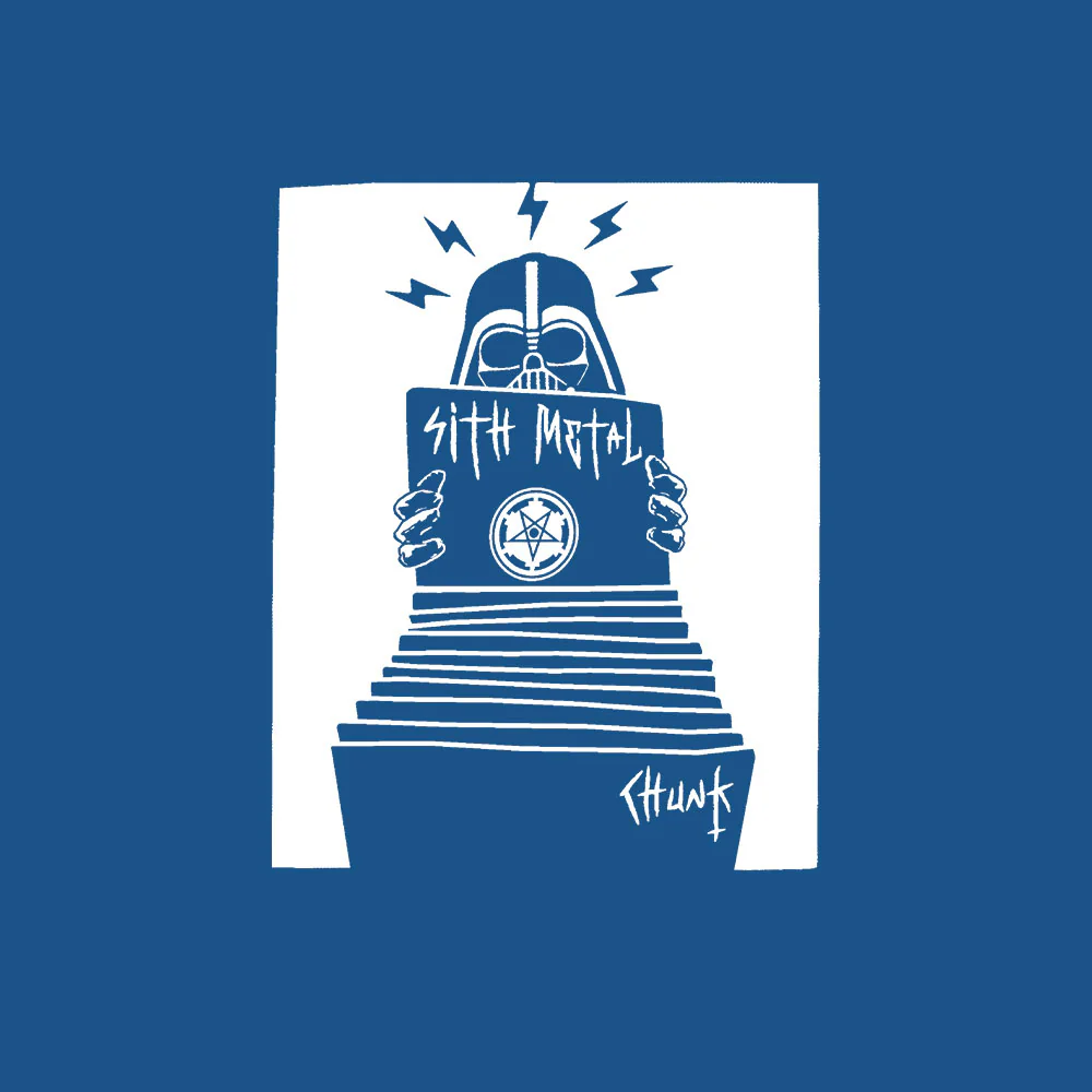 Sith Metal Bright Blue T-Shirt - Image 3