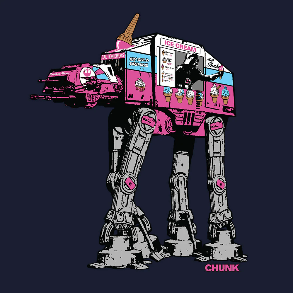 Space Ice Cream Navy T-Shirt - Image 2