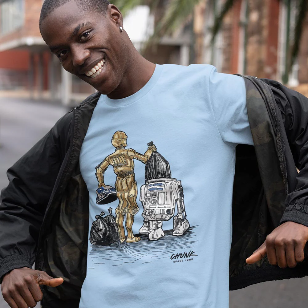 Space Junk Blue T-Shirt - Image 2