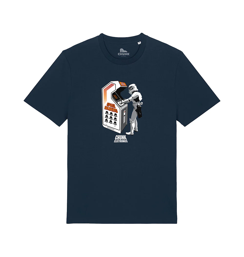 Space Vaders Navy T-Shirt Plus