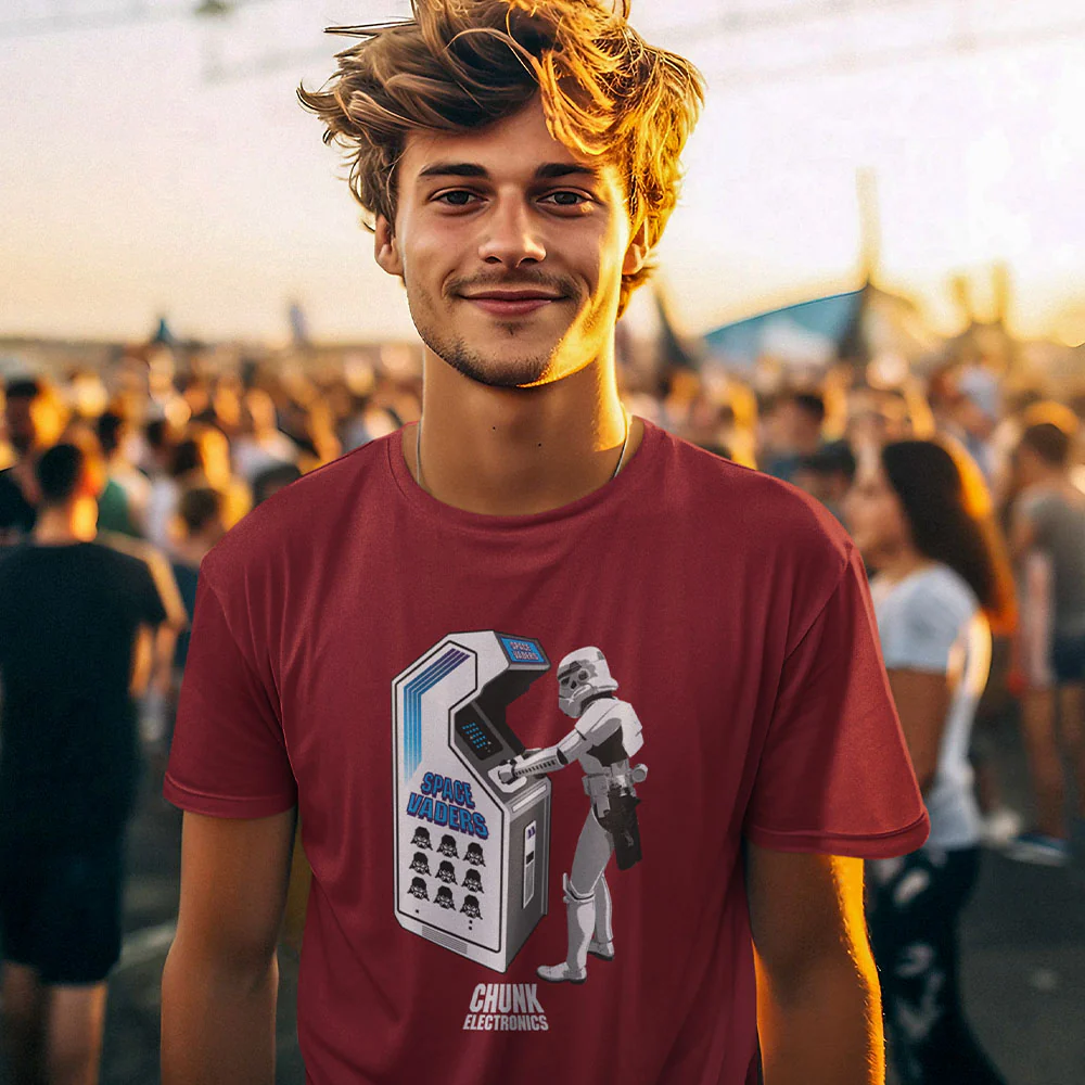 Space Vaders Red Cherry Tree T-Shirt - Image 3