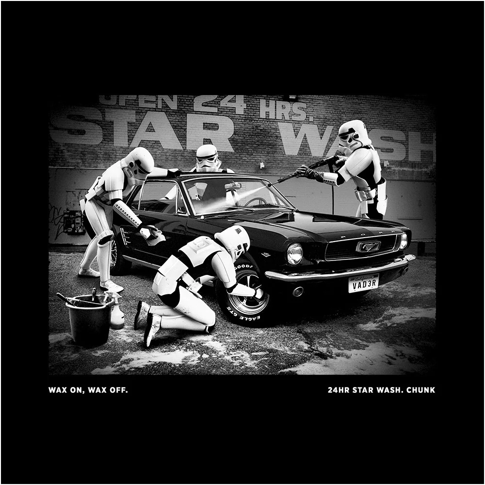 Star Wash Black T-Shirt - Image 2