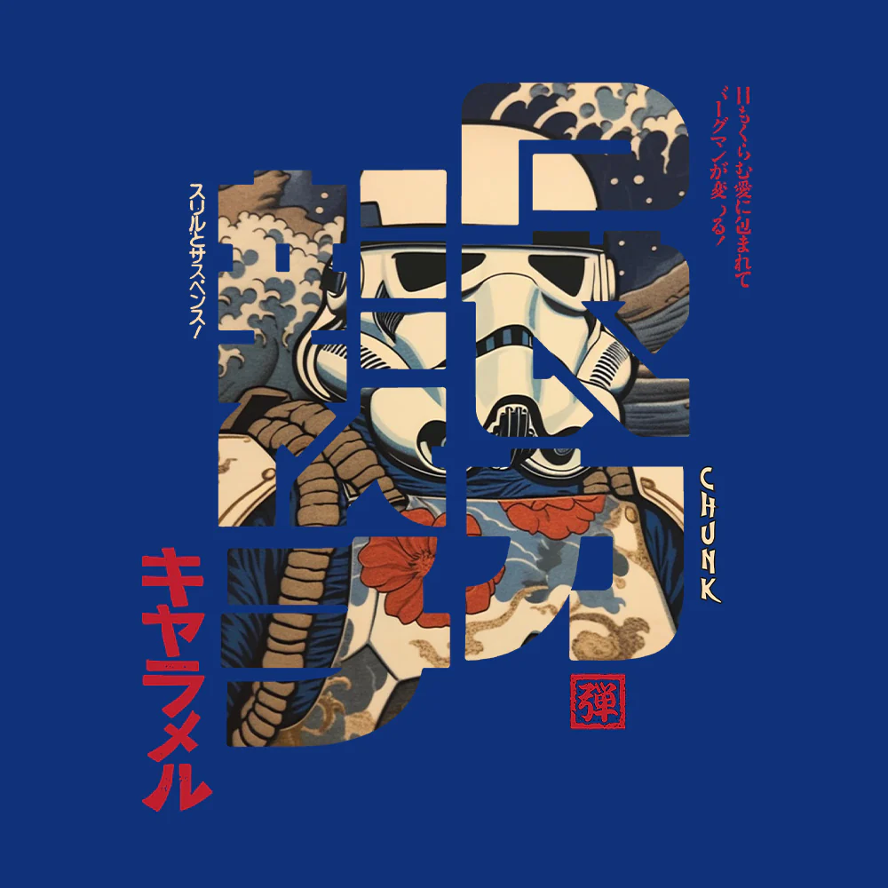 Storm Calligraphy Worker Blue Zip Up Hoodie - Image 5