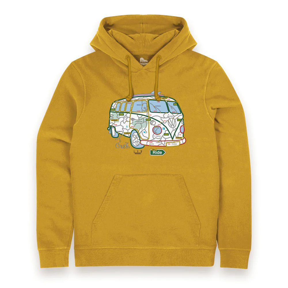 Surf Ride Burnt Yellow Hoodie