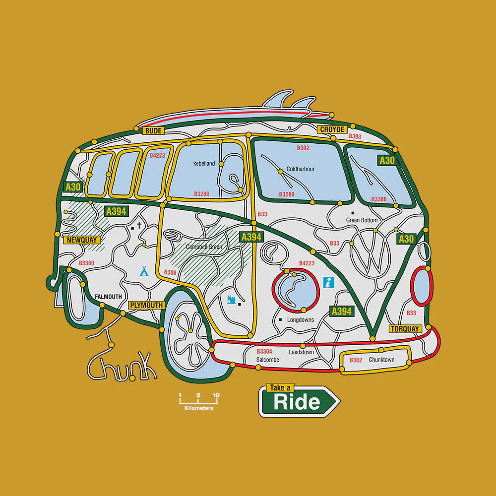 Surf Ride Burnt Yellow Hoodie - Image 3