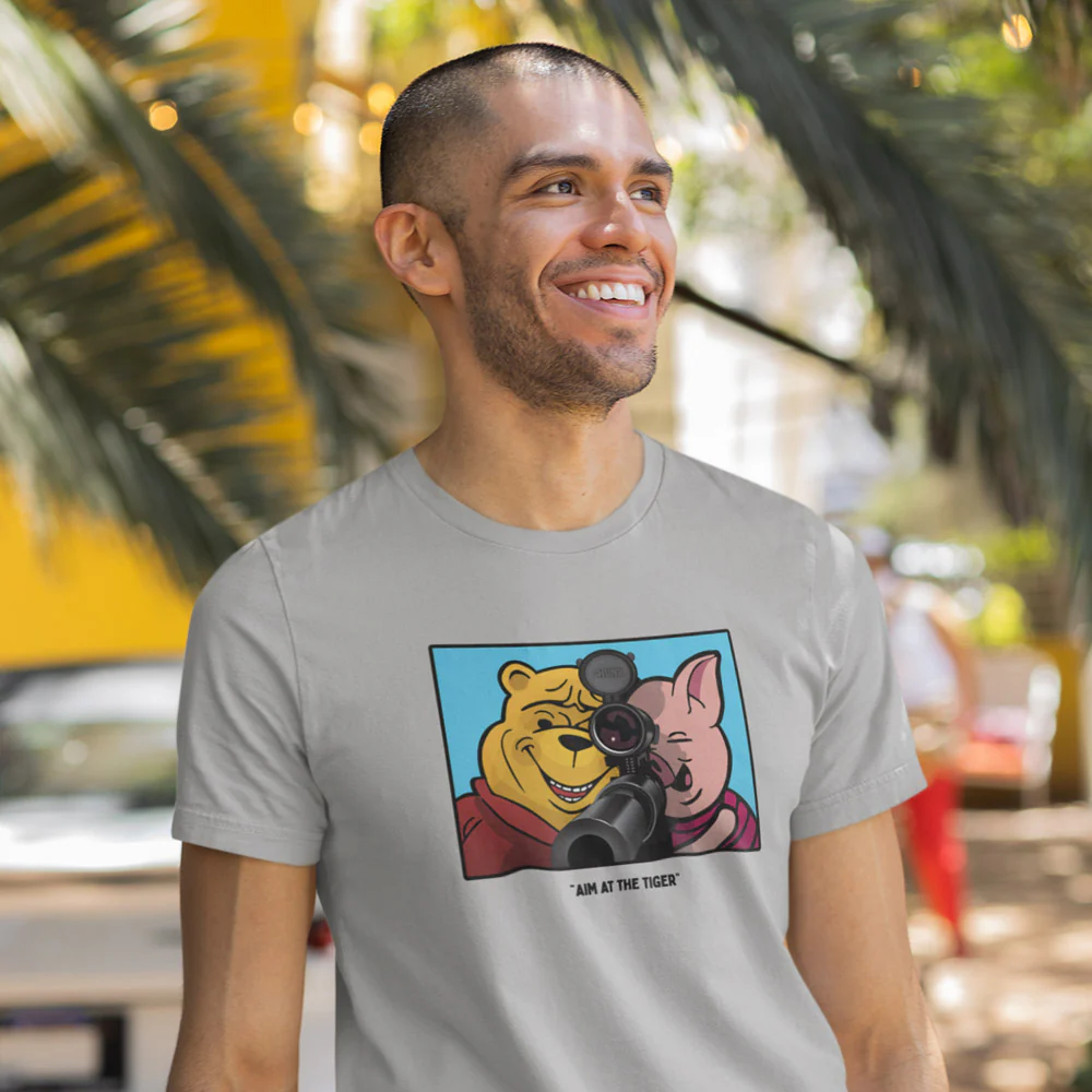Tiger Hunting Light Grey T-Shirt - Image 2