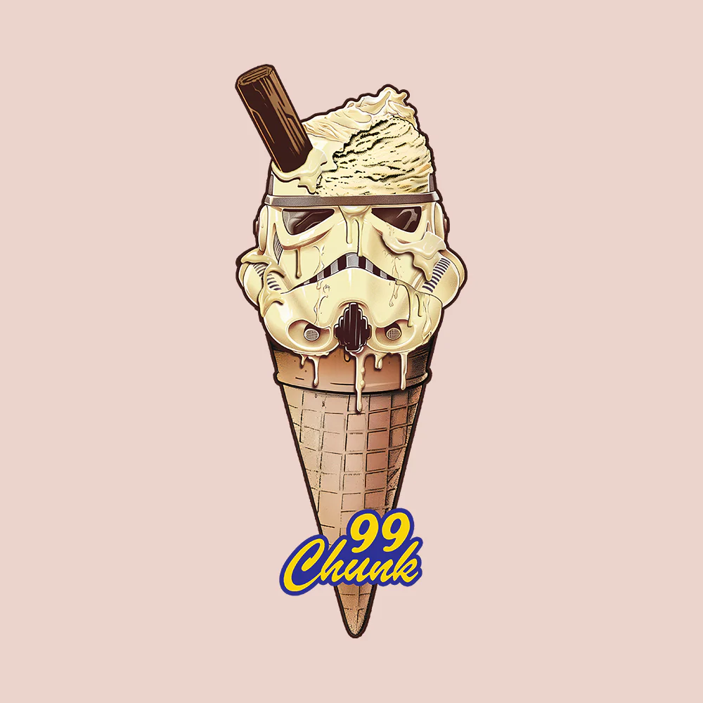 Trooper Ice Cream Blush Pink T-Shirt - Image 3