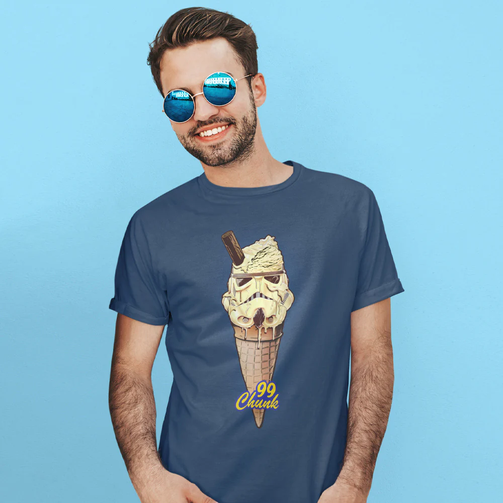 Trooper Ice Cream Faded Denim T-Shirt - Image 2