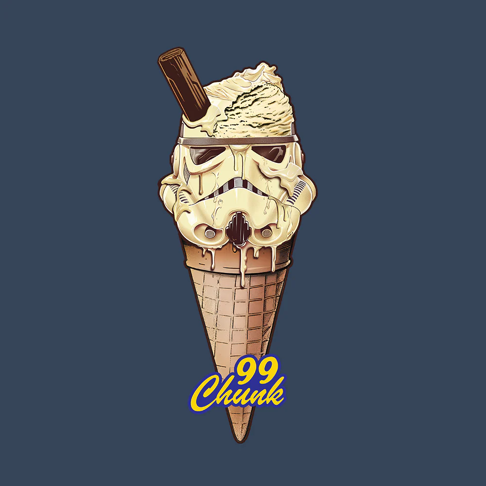 Trooper Ice Cream Faded Denim T-Shirt - Image 3
