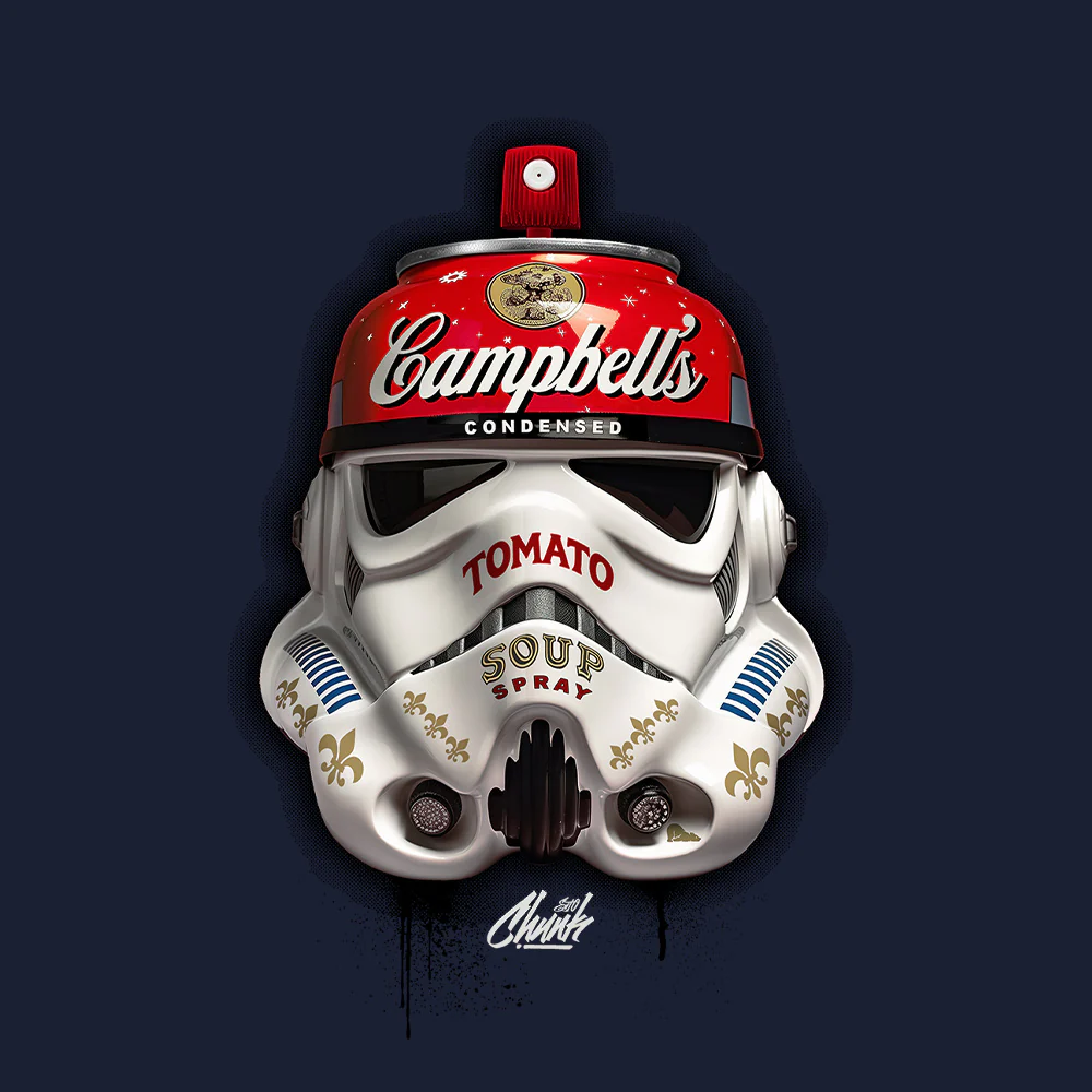 Trooper Spray French Navy T-Shirt - Image 2