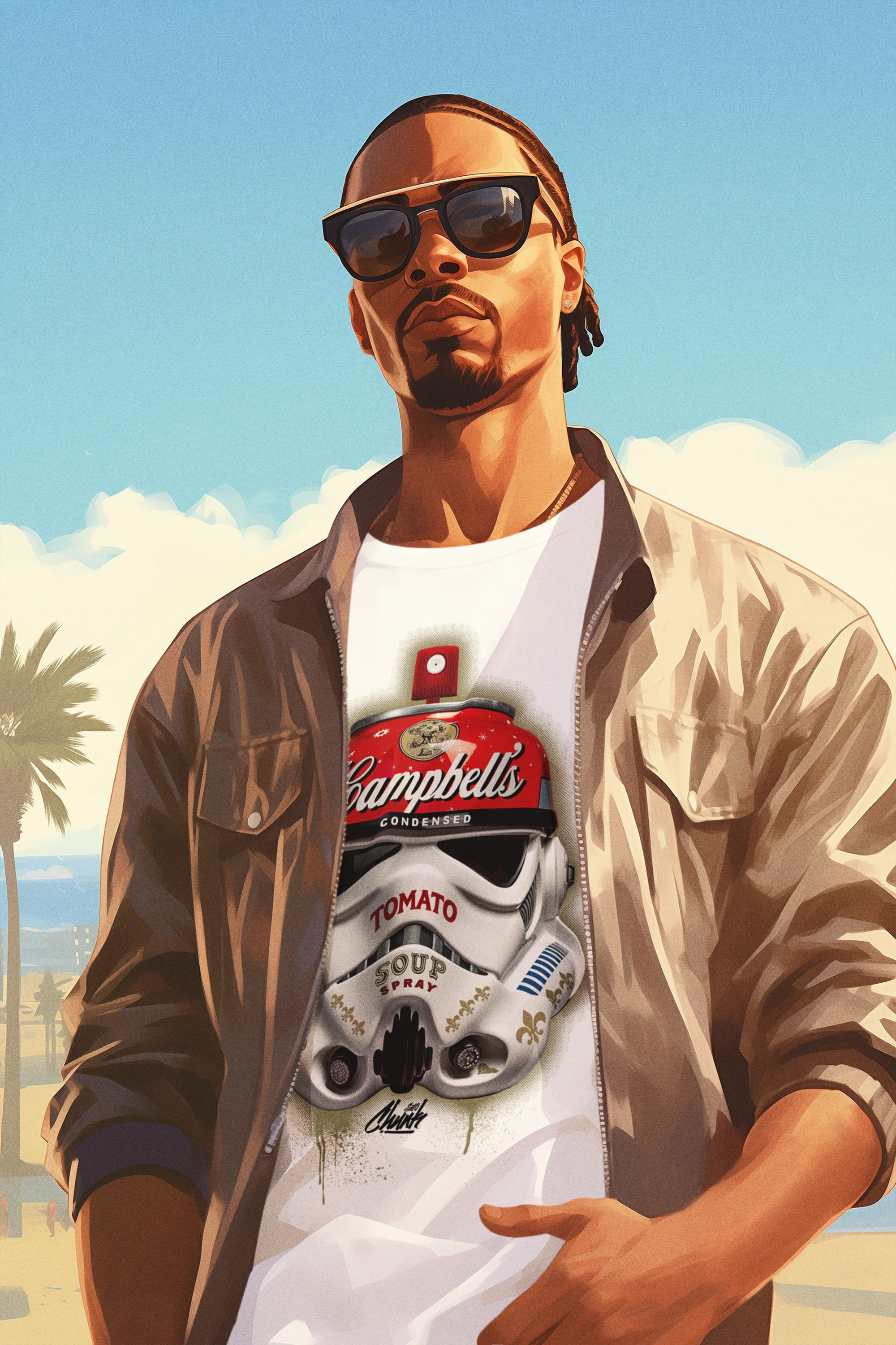 Trooper Spray White T-Shirt - Image 2