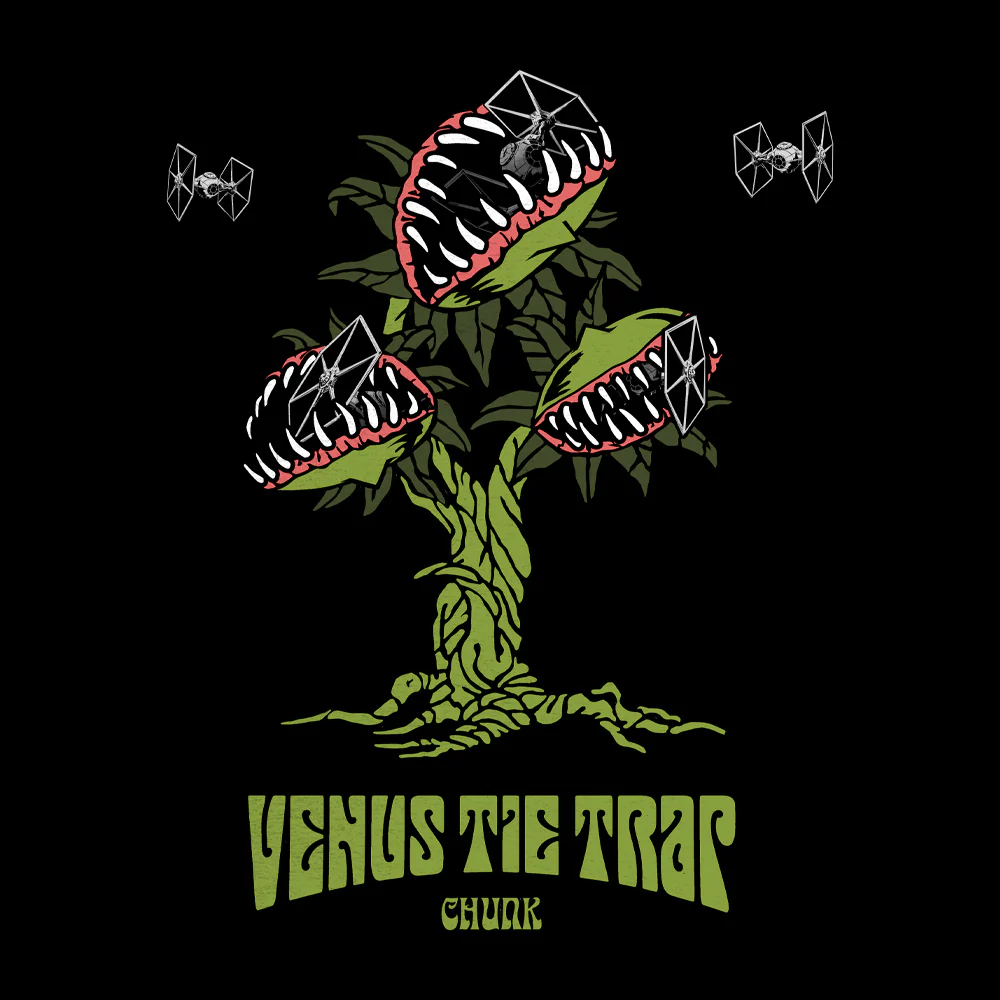 Venus Tie Trap Black T-Shirt - Image 3