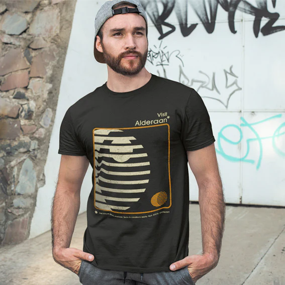 Visit Alderaan Charcoal T-Shirt - Image 2