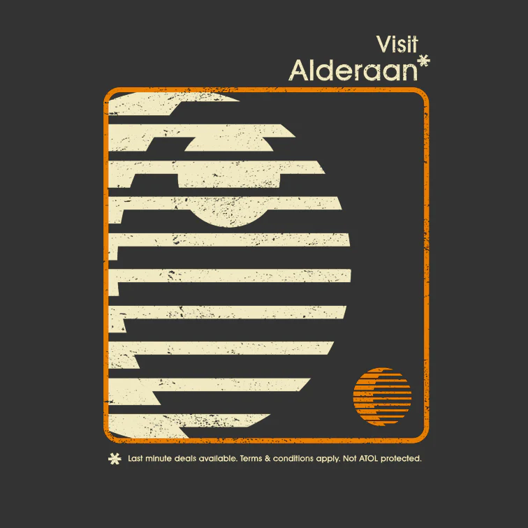 Visit Alderaan Charcoal T-Shirt - Image 3