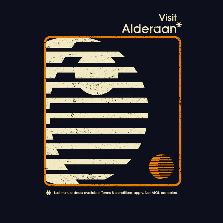 Visit Alderaan Navy T-Shirt - Image 3