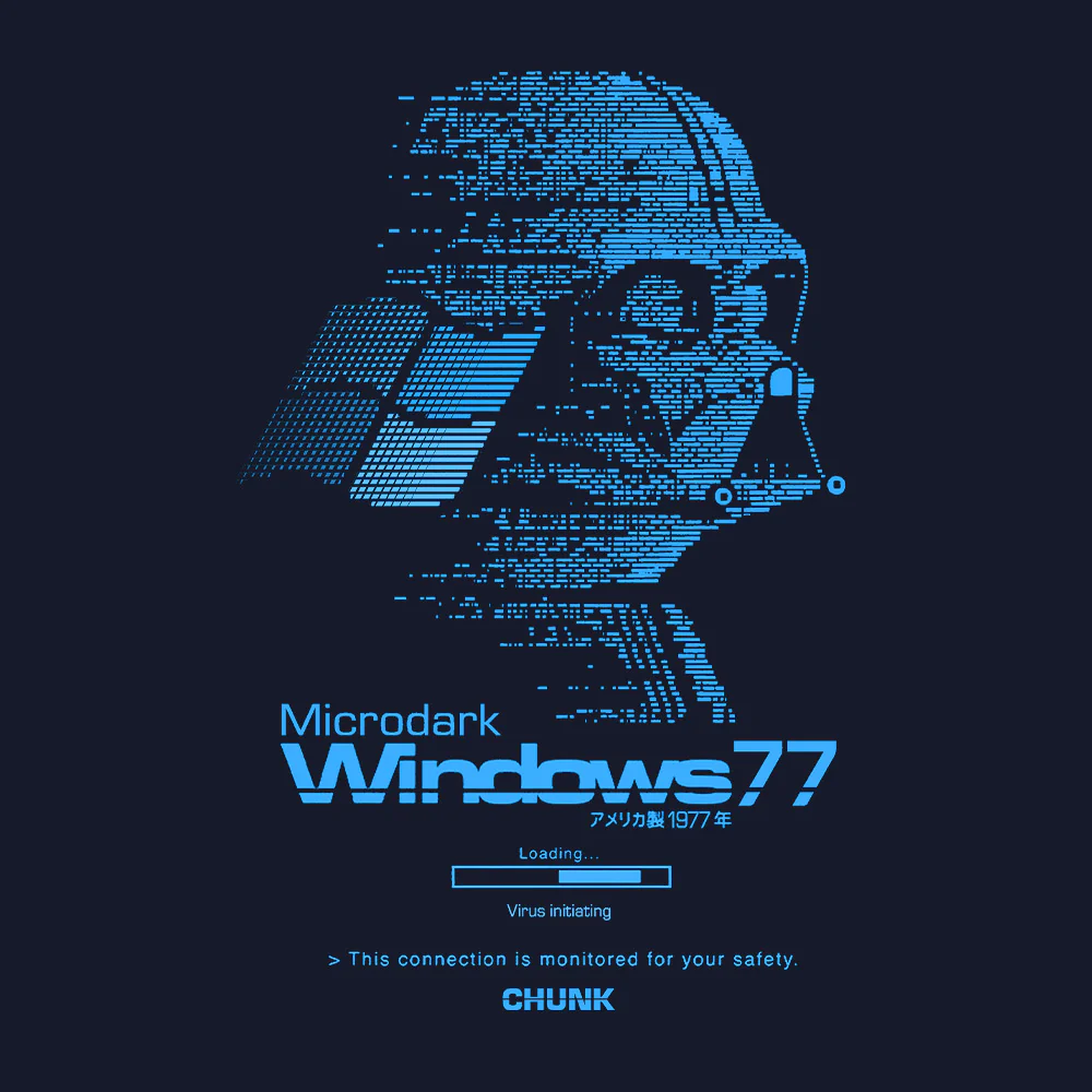 Windows 77 Navy T-Shirt - Image 2
